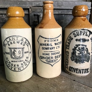 1 Ginger Beer Bottle, Stoneware Pint, Trade Mark Stamp, Sold by Each image 3