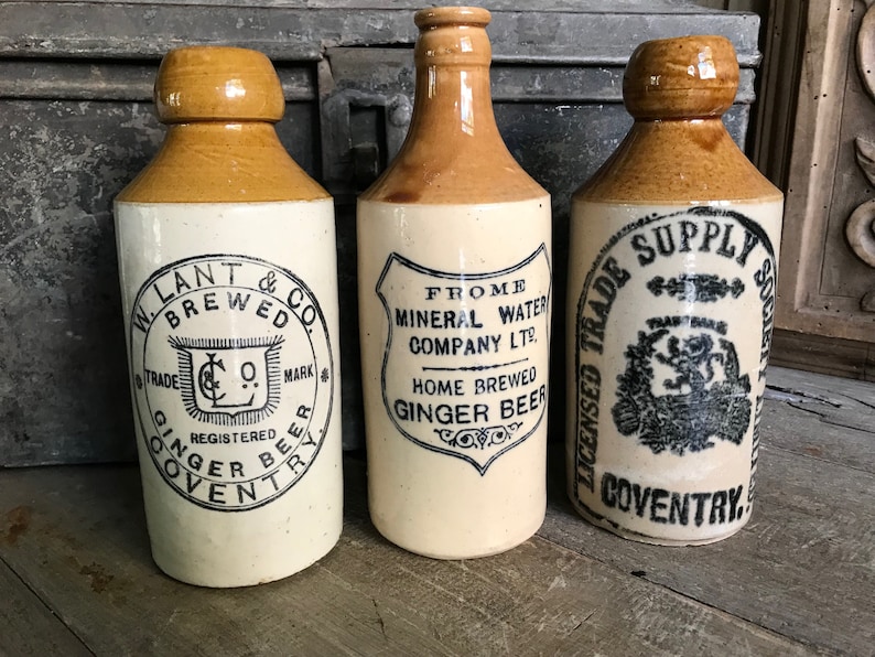 1 Ginger Beer Bottle, Stoneware Pint, Trade Mark Stamp, Sold by Each image 3