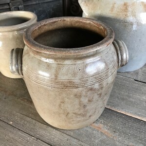 French Gris Confit Jar, Gray Stoneware Crock Pot, Artist, Flower Vase, Farm Table, French Farmhouse Cuisine image 3