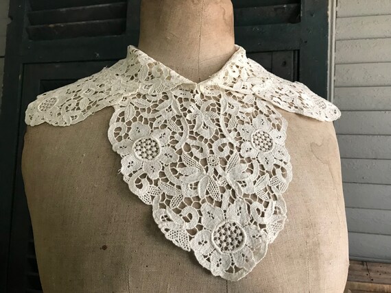 1940s Ecru Lace Collar, Dress Accessory, Dressmak… - image 5