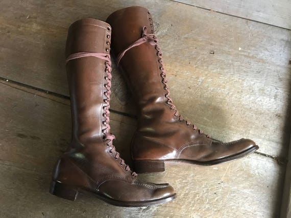 antique leather boots