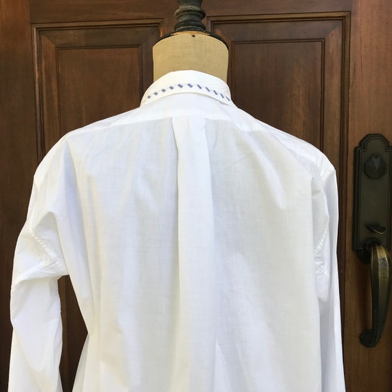 French White Linen Shirt, Chemise, Nightgown, Nig… - image 8