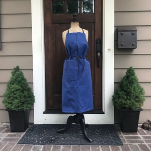 French Work Apron, Faded Indigo Blue, Baker, Chef, Chore Apron, French Farmhouse Cuisine