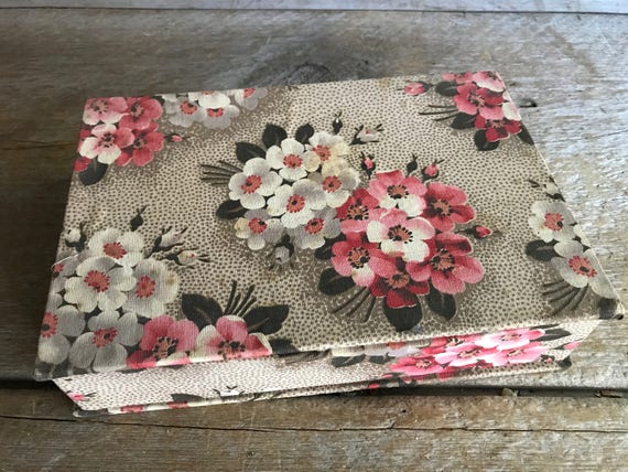 French Floral Fabric Boudior Case Pink Phlox Jewelry Vanity | Etsy