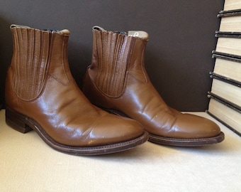 Leather Chelsea Ankle Boots Sienna Brown Womens Size 7,5 to 8,5 US