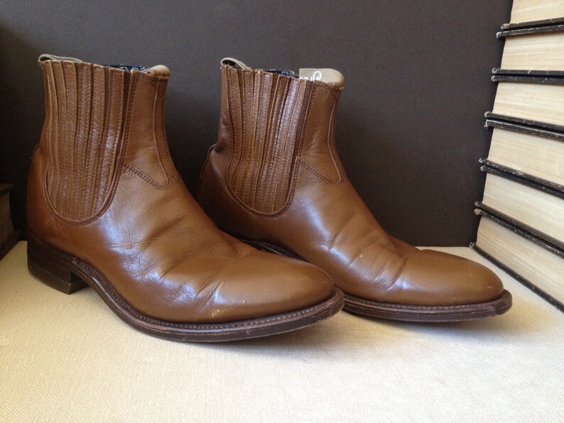 Leather Chelsea Ankle Boots Sienna Brown Womens Size 7,5 to 8,5 US image 1