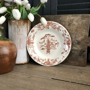 French Gien Faïence Plate, Stoneware, Floral, Médailles d'or, Yeddo, Diplome D'Honneur, French Farmhouse, Farm Table image 7