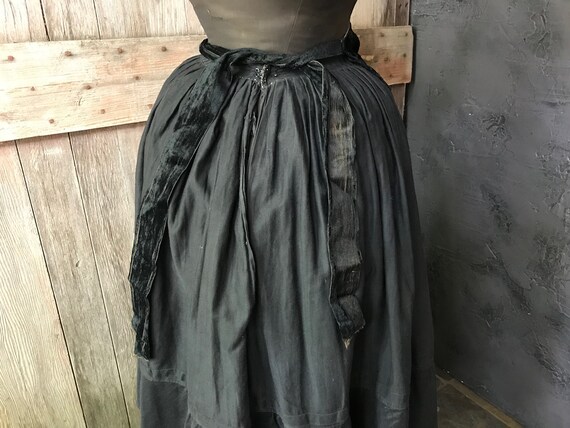 Antique French Chore Wear Skirt, Apron, Stockings… - image 7