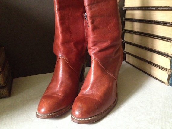 cognac colored riding boots