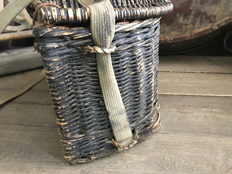 Rustic French Willow Basket Fly Fishing Creel Basket Large Etsy