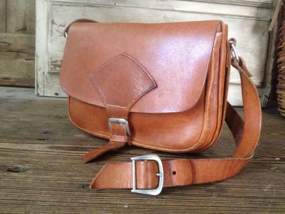 Leather Saddle Bag Handbag Saddlebag Cigar Brown Artisan | Etsy