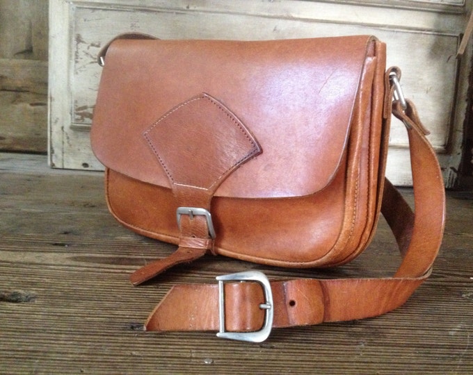 Leather Saddle Bag Handbag Saddlebag Cigar Brown Artisan Etsy