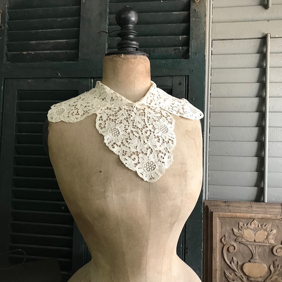 1940s Ecru Lace Collar, Dress Accessory, Dressmak… - image 2