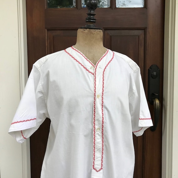 French White Chemise, Nightgown, Linen, Night Shi… - image 1