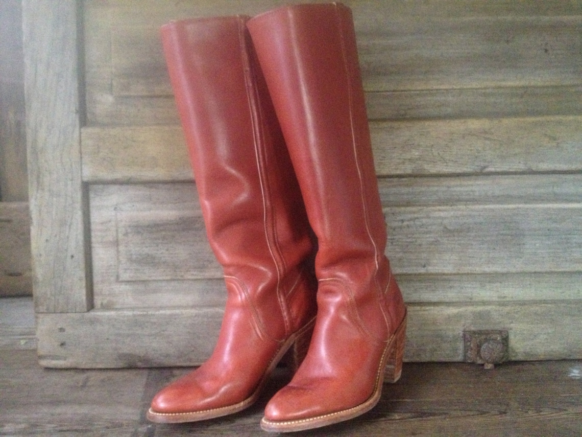 frye knee high leather boots