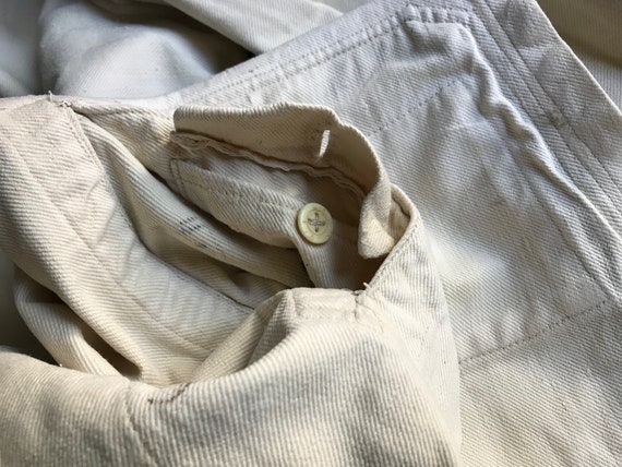 French Chore Jacket, Off White Cotton Twill, Gard… - image 10