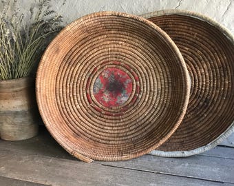 Cesta de pan rústica francesa, cesta para servir de centeno en espiral, cesta grande de mimbre tejida a mano, estilo rústico francés, se vende por unidad, 2 disponibles