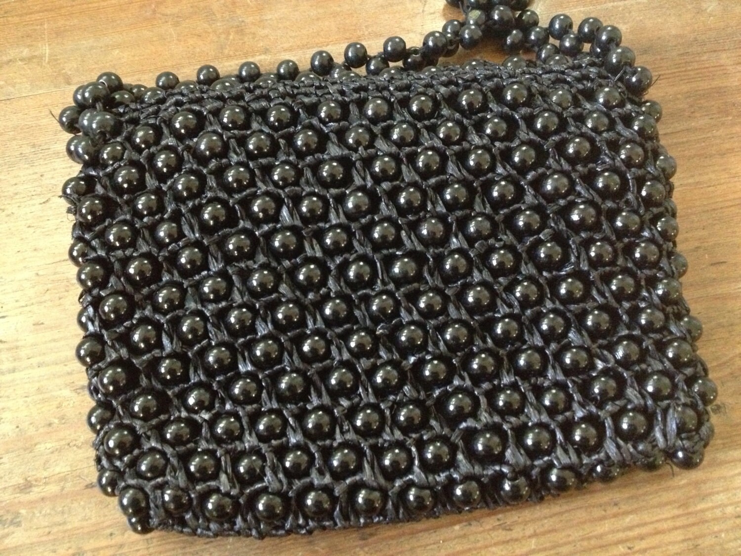 クラッチバッグ Black Beaded Handmade Clutch Black Beaded Handbag Clutch With Beaded Strap - Etsy