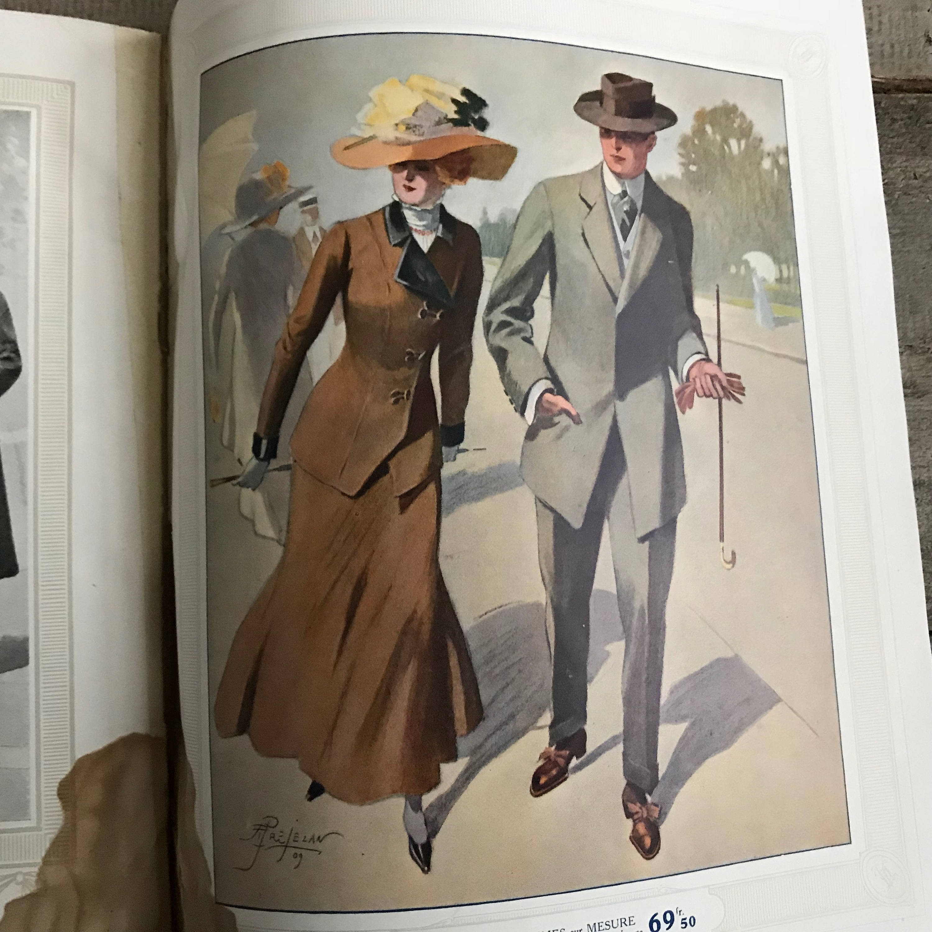 1910年フランスのファッションパンフレット、エドワード朝、アラビアン