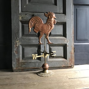 Veleta de gallo de cobre, decoración de cúpula, latón, gallinero, casa de campo, decoración de jardín