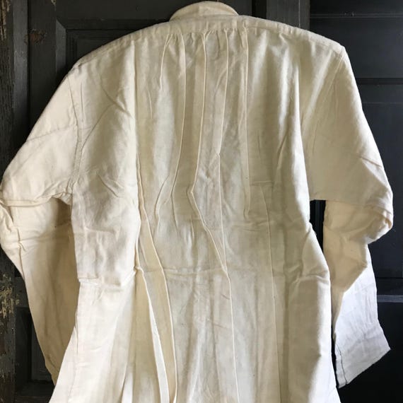 French Striped Shirt, Brushed Cotton Chemise, Nig… - image 8