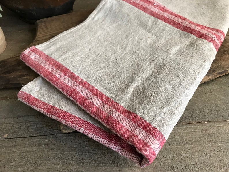 Rustic French Hemp Sack, Homespun, Upholstery Pillow Sewing Project Fabric Textile image 9