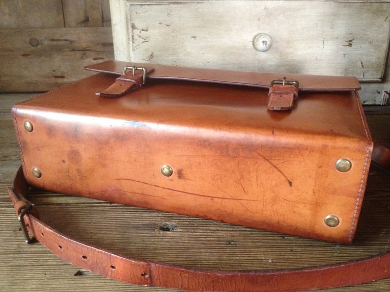 Leather Postal Messenger Bag Satchel Telegraph Postal Cigar Etsy