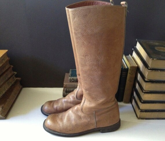 Brown top tan boots