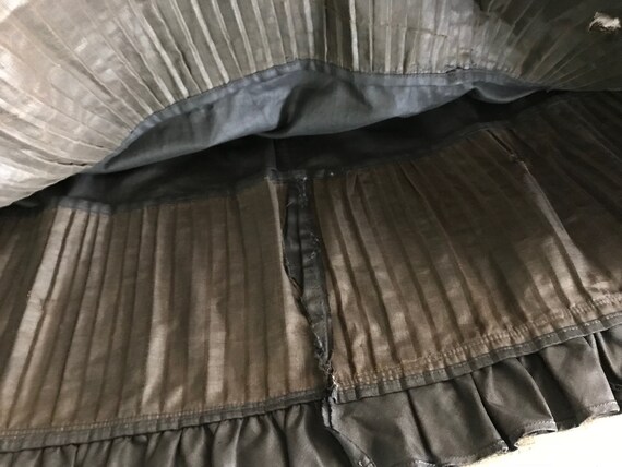 Antique 1800s Black Dress, Costume, Restoration, … - image 10
