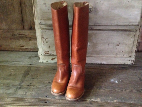 frye tall leather riding boots