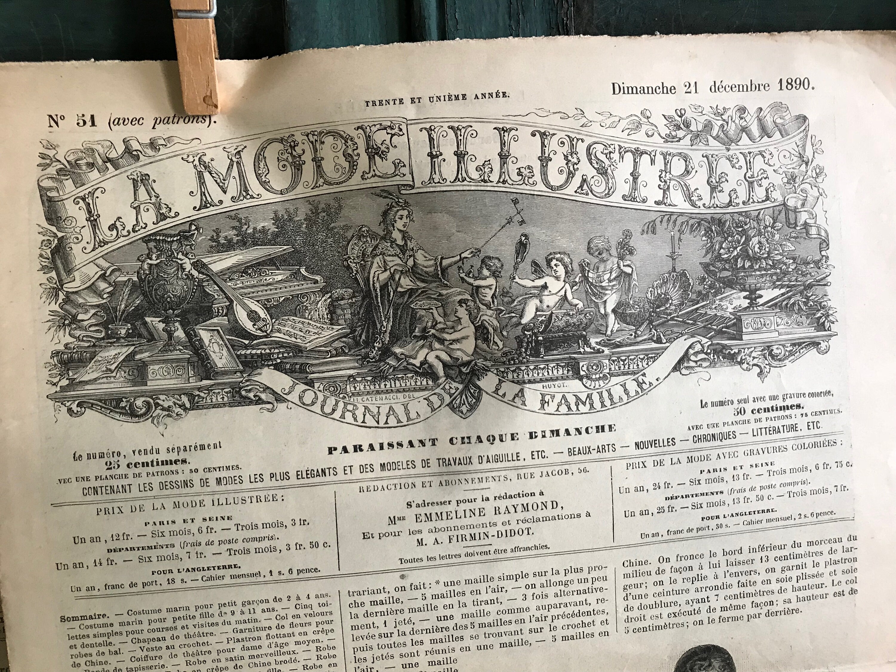 19th C French La Mode Illustree Journals, Lifestyle, Fashion