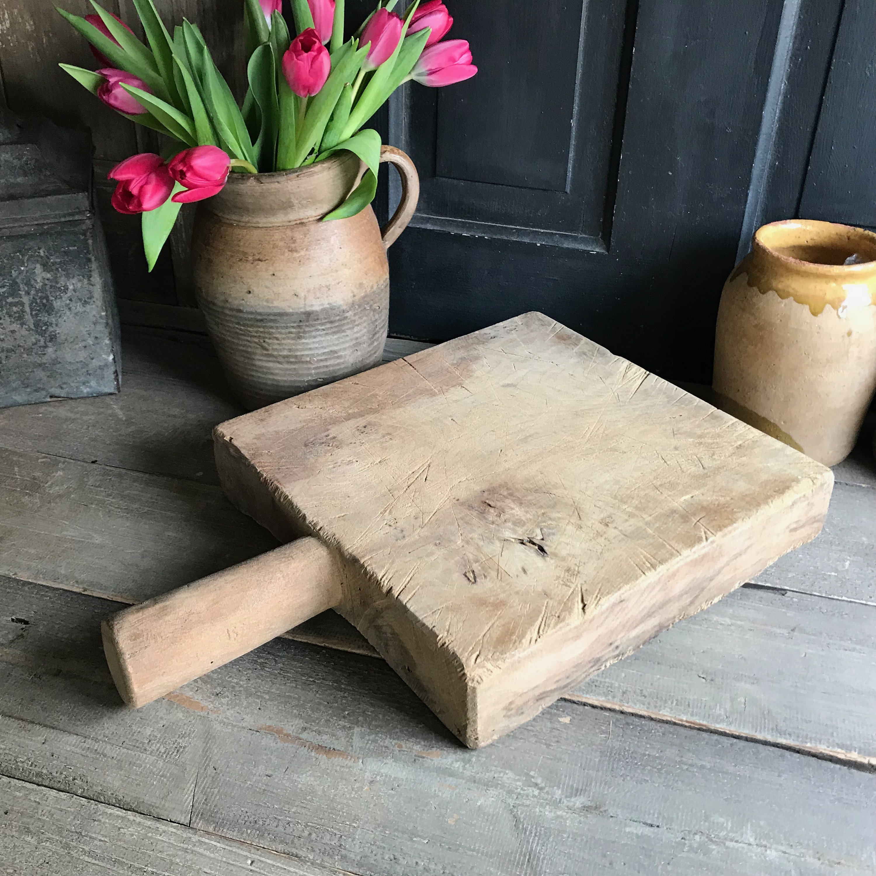 French Wood Chopping Board, Cutting, Chunky, Serving, Rustic Farm