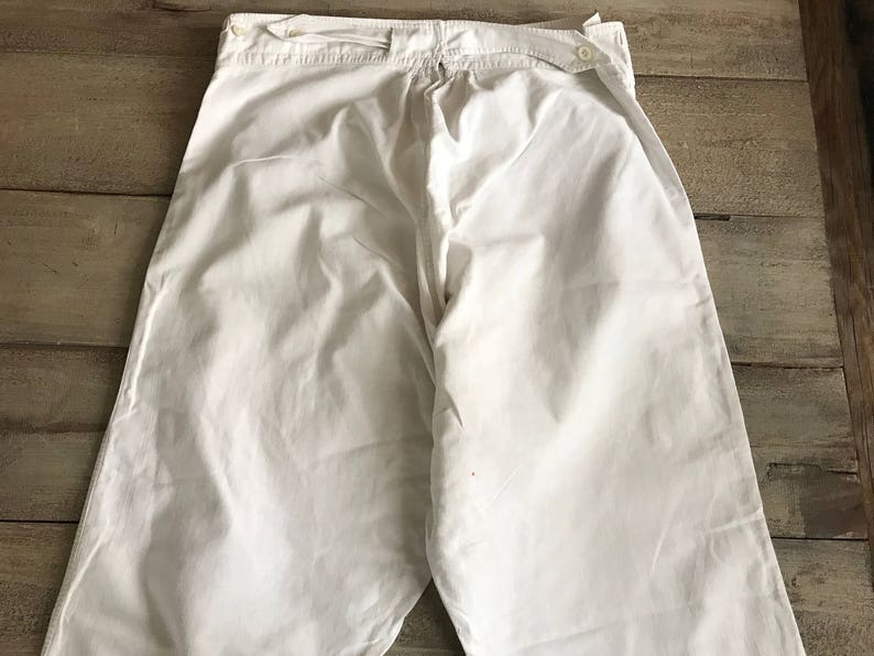 French Rustic Long Johns Gents Peasant Wear White Cotton | Etsy