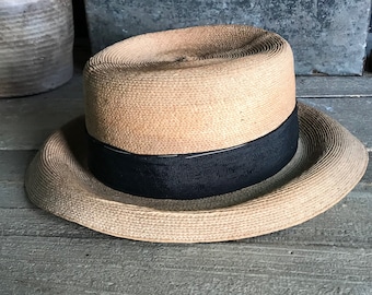 French Straw Hat, Panama, Potager, Ladies Gardening Hat, Period Clothing