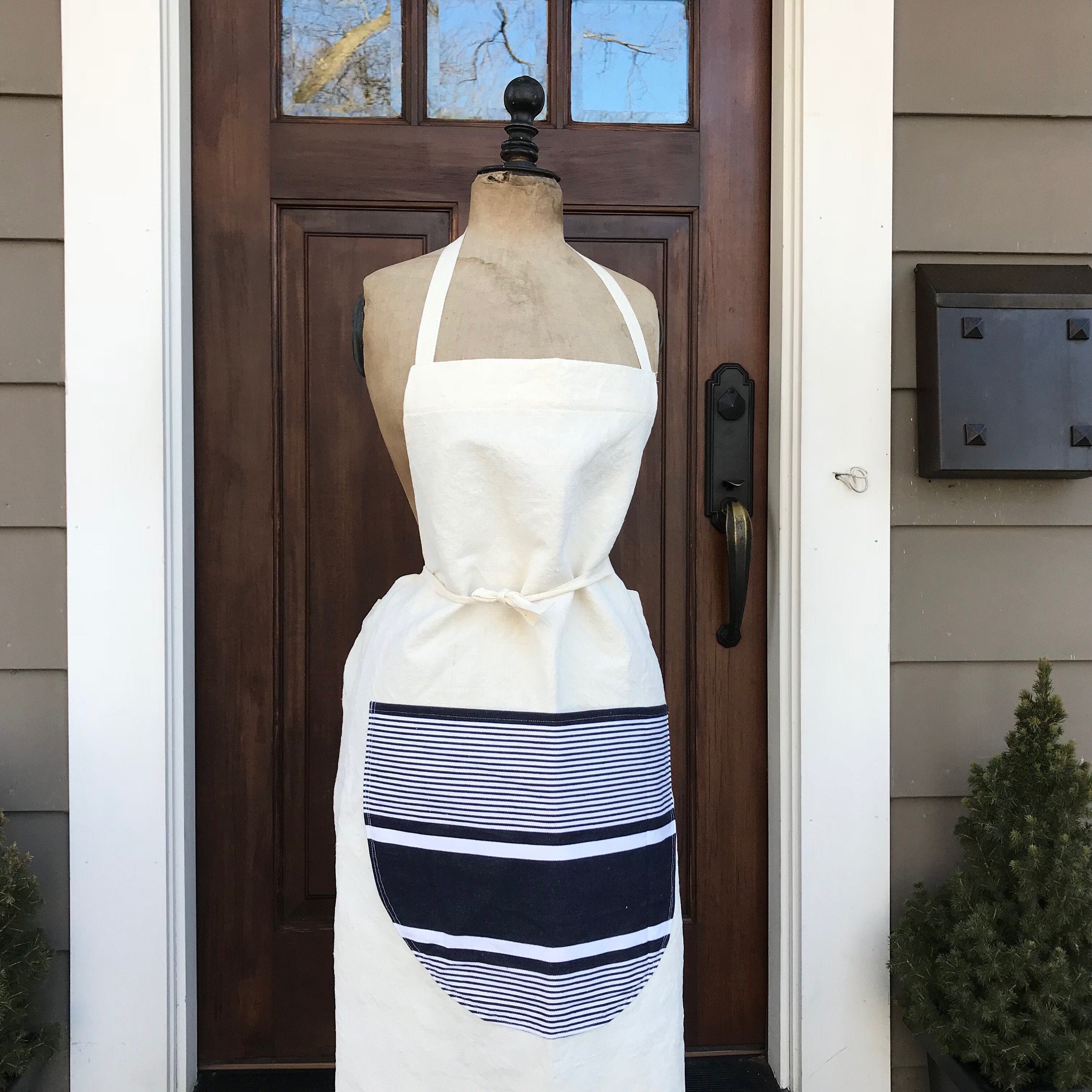 小物 30s-40s French Vintage Heavy Hemp Apron Vintage 50s French Apron Linen Hemp Mend Peasant Country