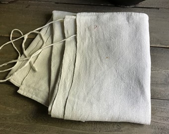 French Linen Hemp Apron, Patch Repair, Bakers, Chef, Chore Apron, Monogrammed