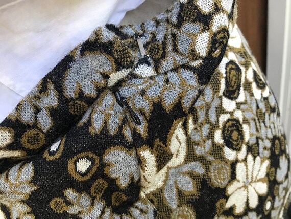 Floral Knit Skirt, Full Length, Handmade, Period … - image 3