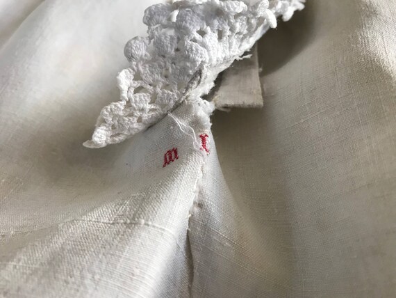 French Linen Smock, Nightdress, Chemise, Nightgow… - image 9
