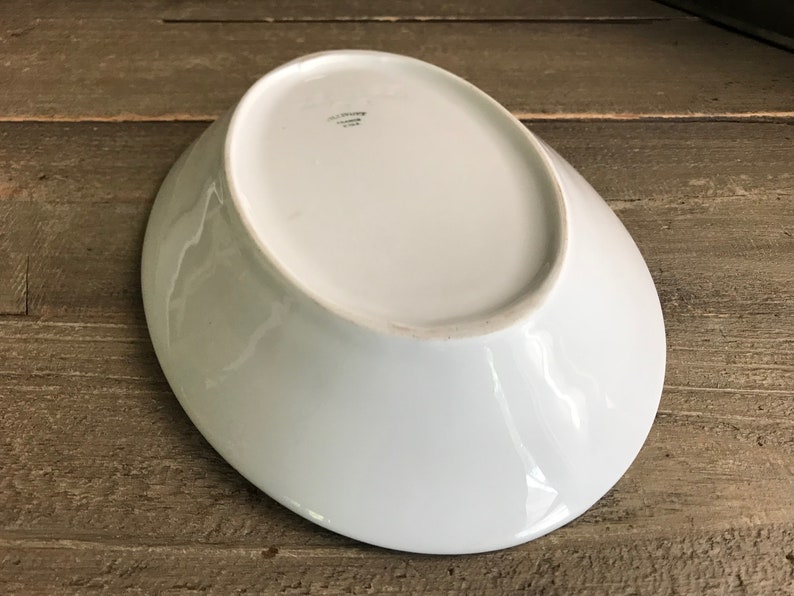 1 French White Serving Platter, Porcelain, Ironstone, Oval Serving Dish, 11 inch, Made in France, French Farmhouse Cuisine image 10