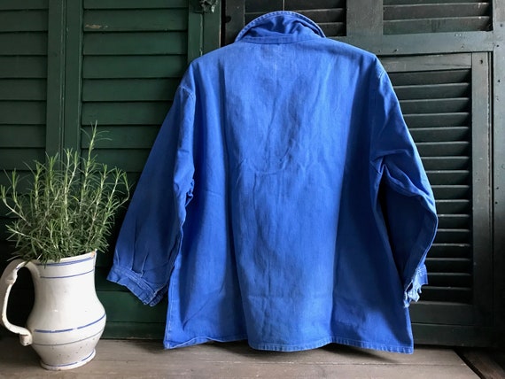 French Indigo Work Wear Jacket, Bleu De Travail C… - image 3