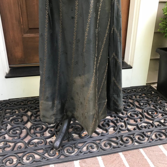 Antique French Black Wool Skirt, Peasant Country … - image 7