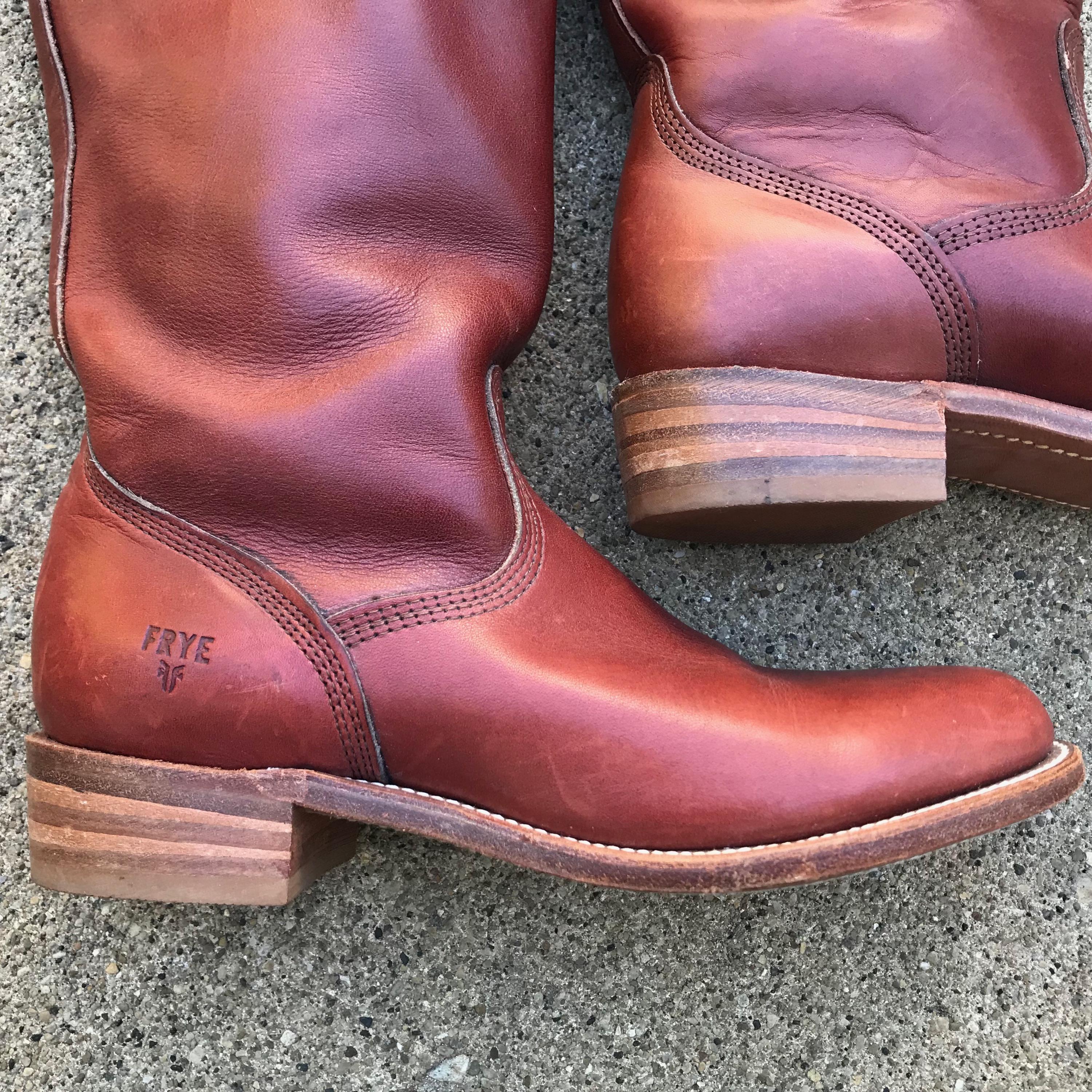 Vintage 70s Campus Boots Men 9.5 Women’s 11.5 Marbled Tan Brown Leather Quality 70s Campus Boots - Etsy main image 3