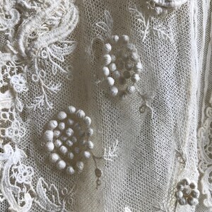 French Edwardian Lace Blouse, Lace Bodice, Embroidery Work, Period Clothing, Restoration Project image 7