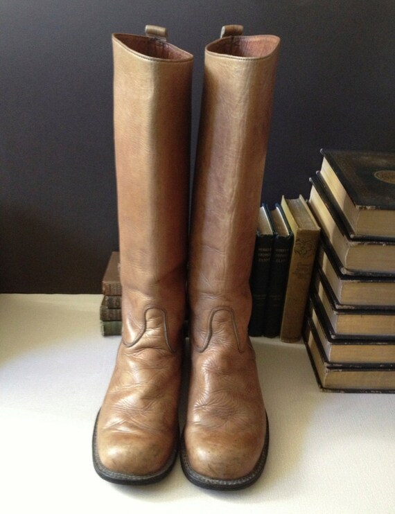 long leather riding boots size 5