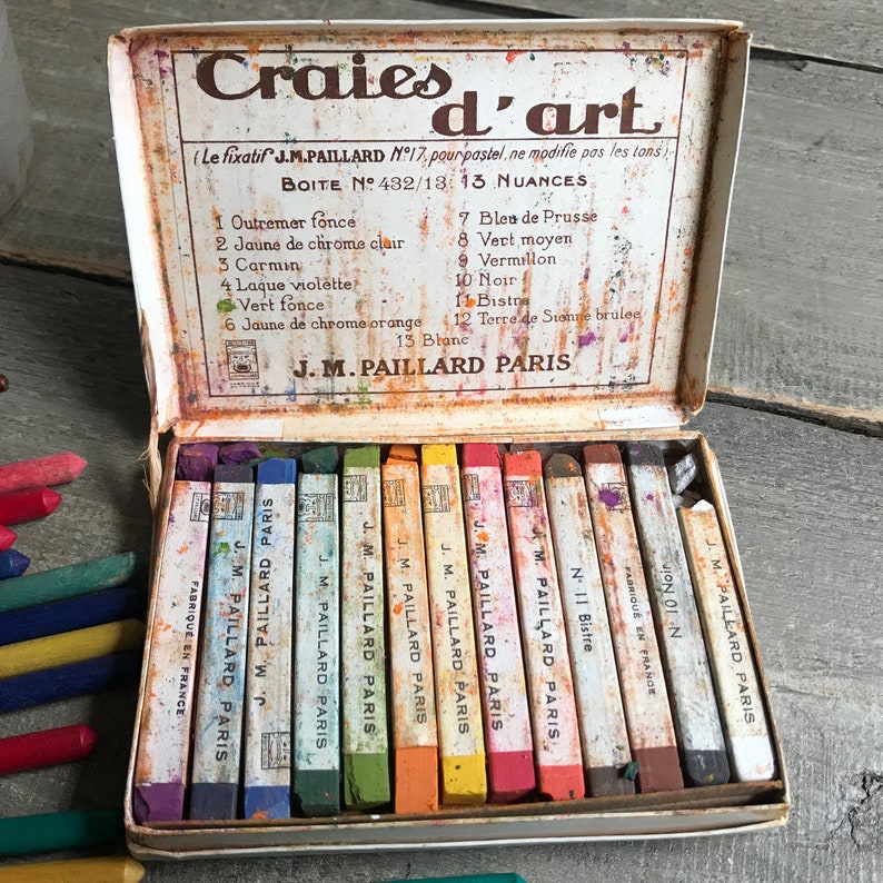 French Art Supply Set J M Paillard París y Conté Cajas Etsy España