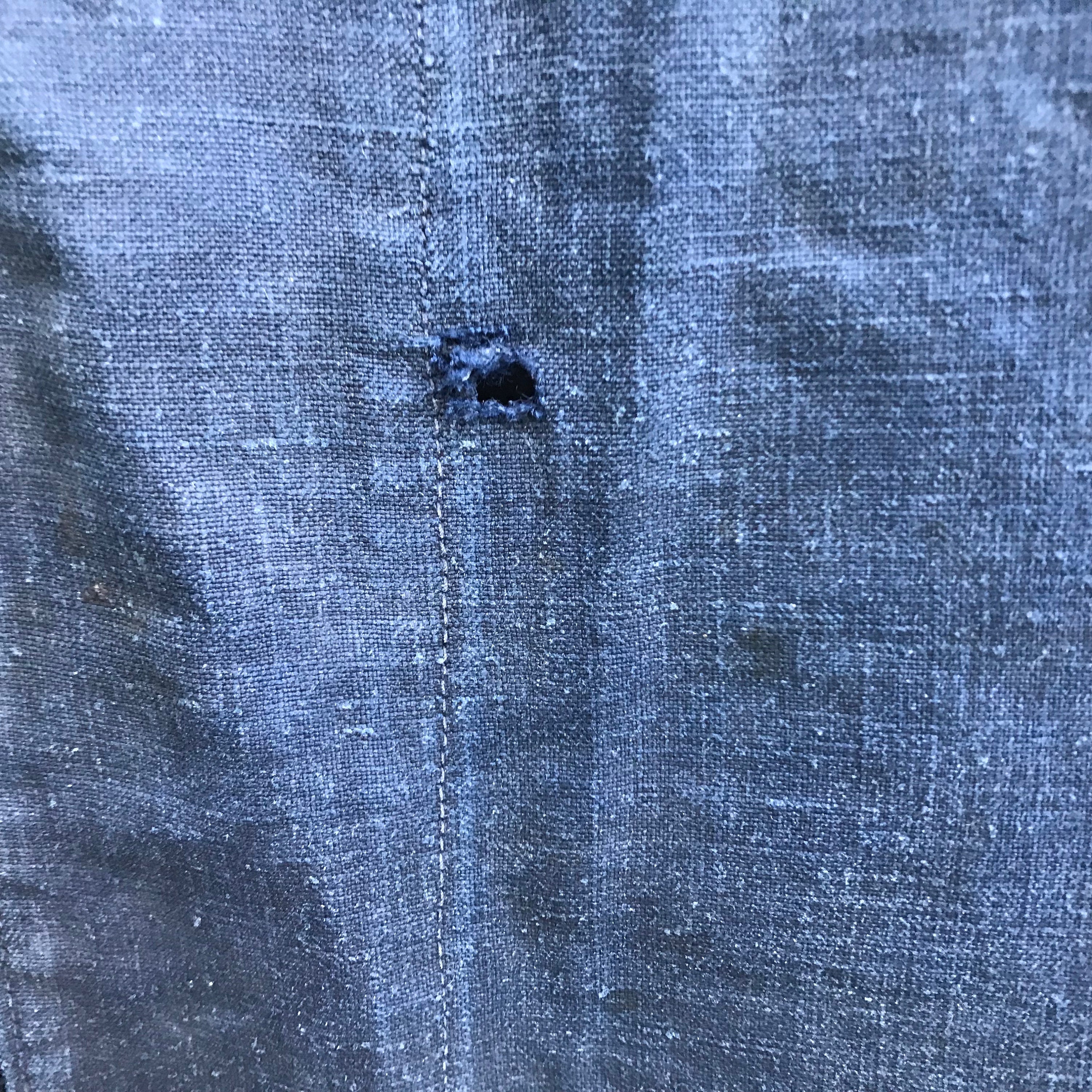 French Indigo Linen Chore Jacket, Paris Label, Duster