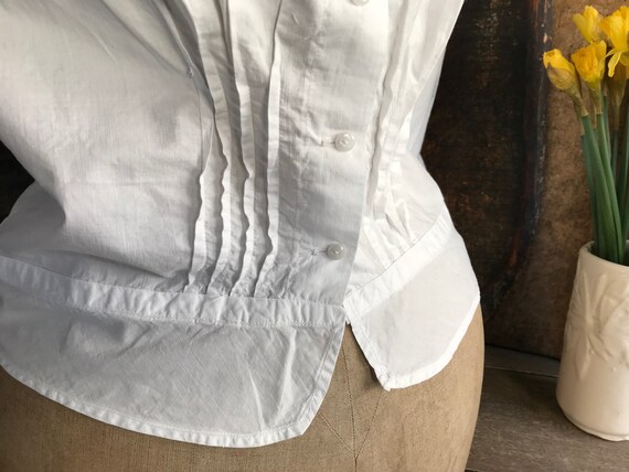 French White Cotton Lace Camisole, Cache Corset, … - image 5