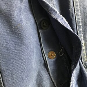 French Jeans Overall Work Wear, Bib Overalls, Blue Jeans, Peasant Work Wear, Distressed Denim, Homesteader, Gardening Wear image 7