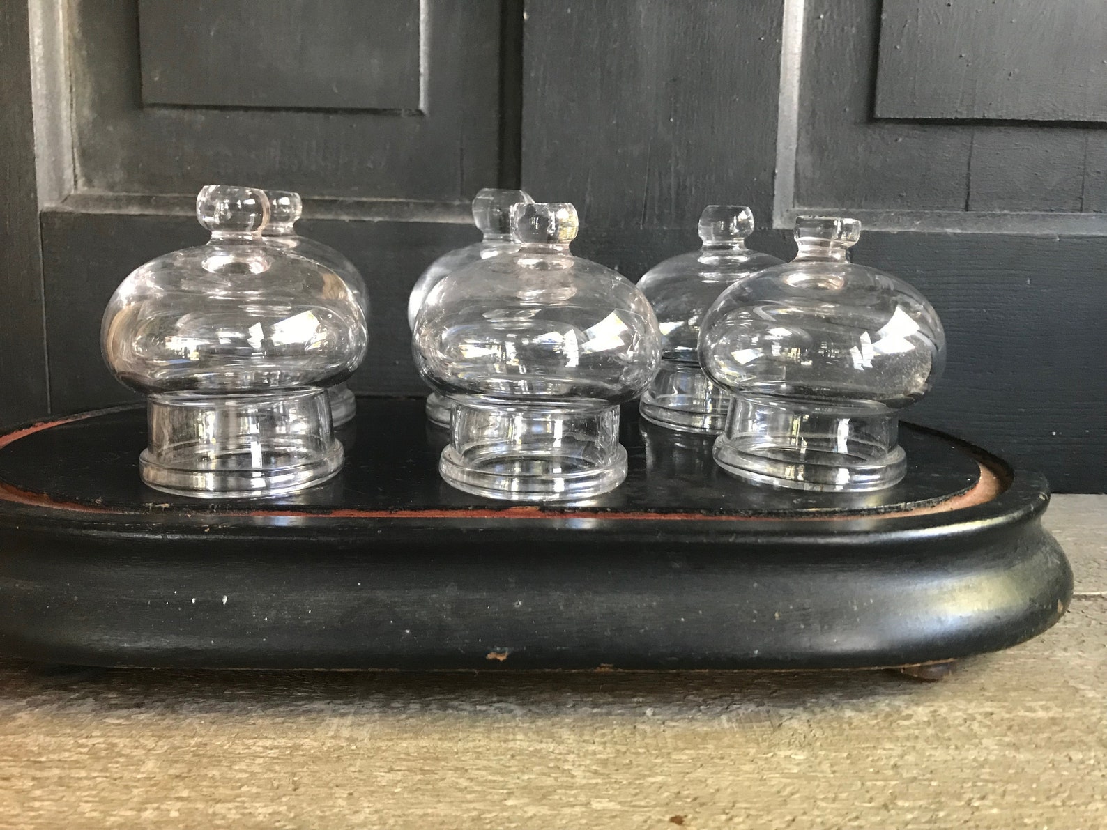 1 Antique French Glass Cloche Miniature Hand Blown Ventouse Etsy