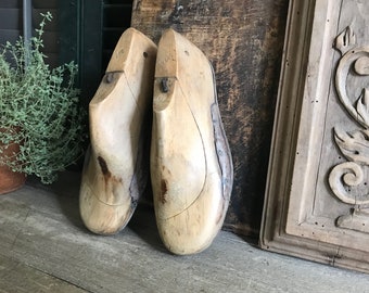 1 Antique French Shoe Lasts, Pair, Moules A Chaussure, Cobblers Shoe Forms, Home Decor